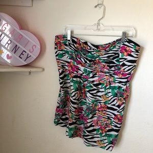 torrid zebra floral print top
